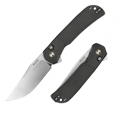 Ніж складаний туристичний Ruike P192-AK, (9.1 см) 14C28N / алюмінієвий сплав 6063, сірий
