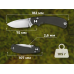 Ніж складаний кишеньковий Ruike P736-AK, (7.5 см) 14C28N / алюміній, сірий