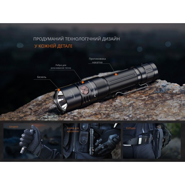 Фонарь тактический ручной Fenix ​​PD35R ACE LED 2000 лм + наключительный фонарь CL01 (черный) | Лимитированная серия