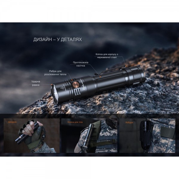 Фонарь тактический ручной Fenix ​​PD36R ACE 3000 лм
