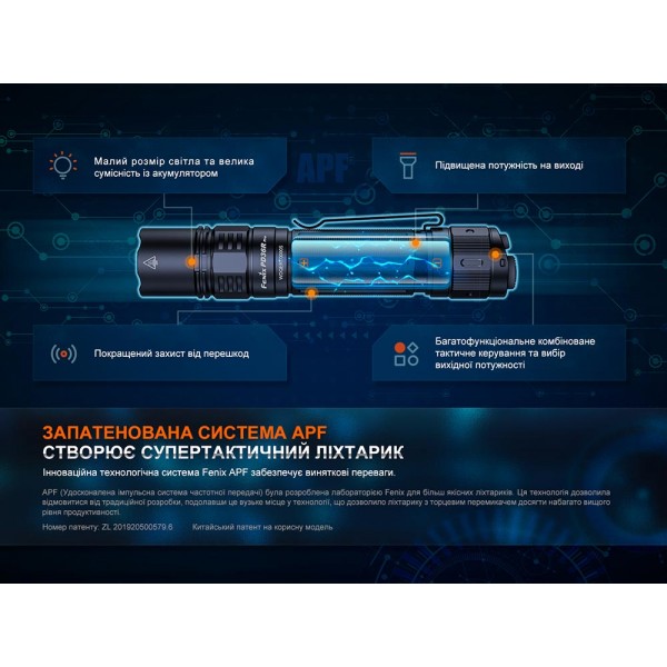 Тактичний ліхтар Fenix PD36R Pro RED + аккумулятор, кабель USB 