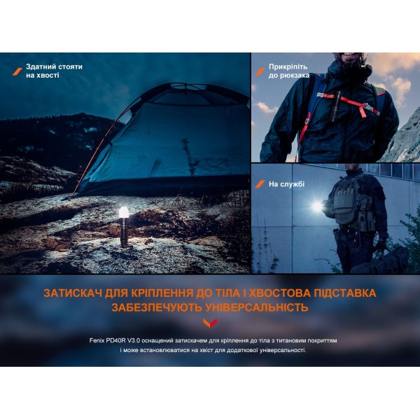 Ліхтар ручний Fenix PD40R V3.0, 3000 lm 