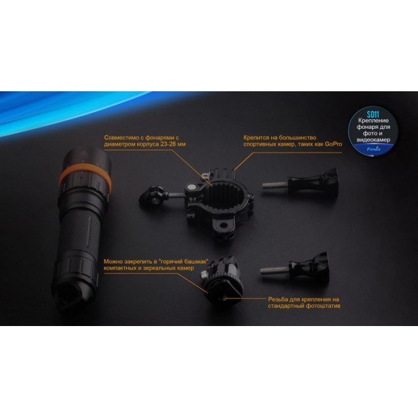 Подводный фонарь Fenix ​​SD11+ Складной нож в подарок!