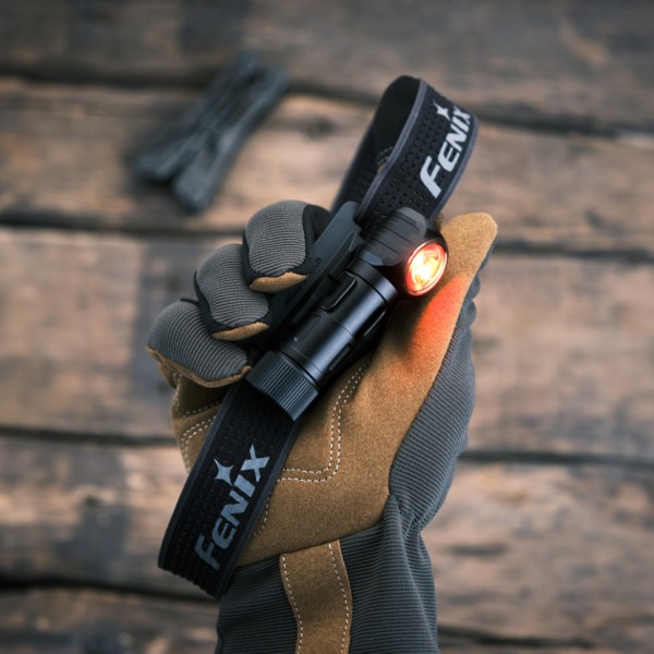 Фонарь налобный тактический с красным светом Fenix ​​Scout (HM23 V2.0) Лимитированная серия