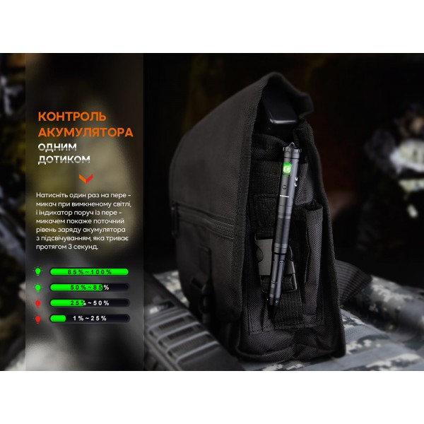 Fenix ​​T6 тактическая ручка с фонарем синяя