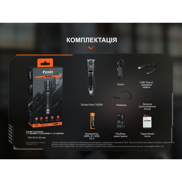 Ліхтар ручний Fenix TK25R