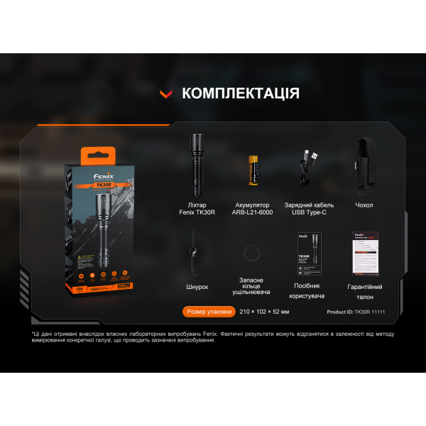 Ліхтар ручний лазерний Fenix TK30R 