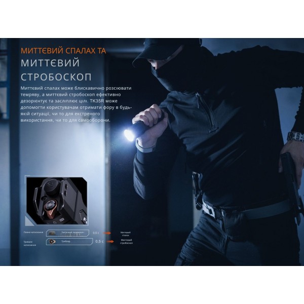 Фонарь тактический с УФ светом Fenix ​​TK35R 5800 лм