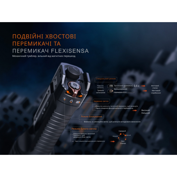 Фонарь тактический с красным светом Fenix ​​TK35R 5800 лм | Лимитированная серия