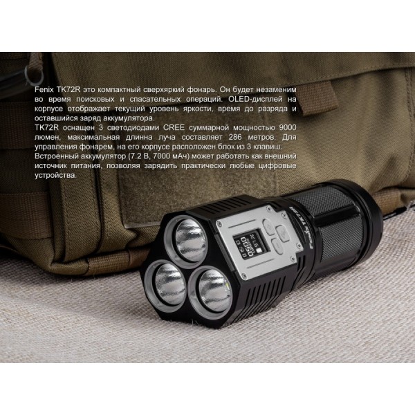 Фонарь Fenix ​​TK72R + Подарок Рюкзак!