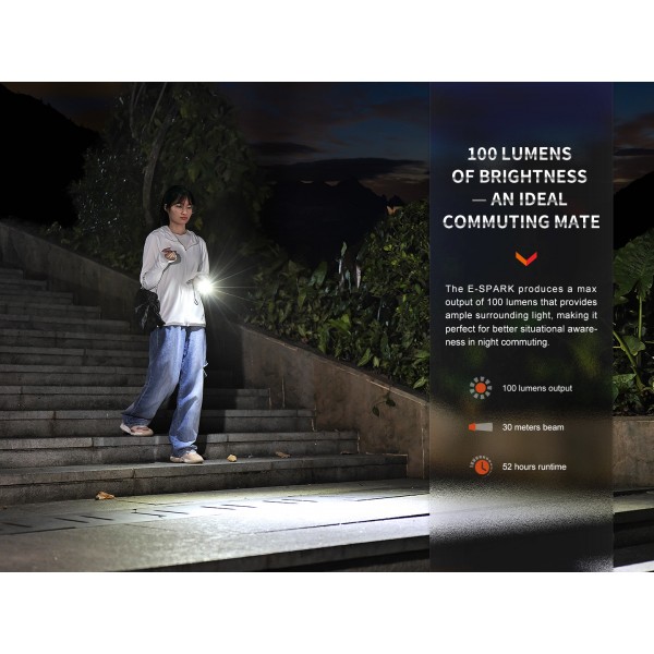 Фонарик брелок Fenix ​​E-SPARK с функцией powerbank