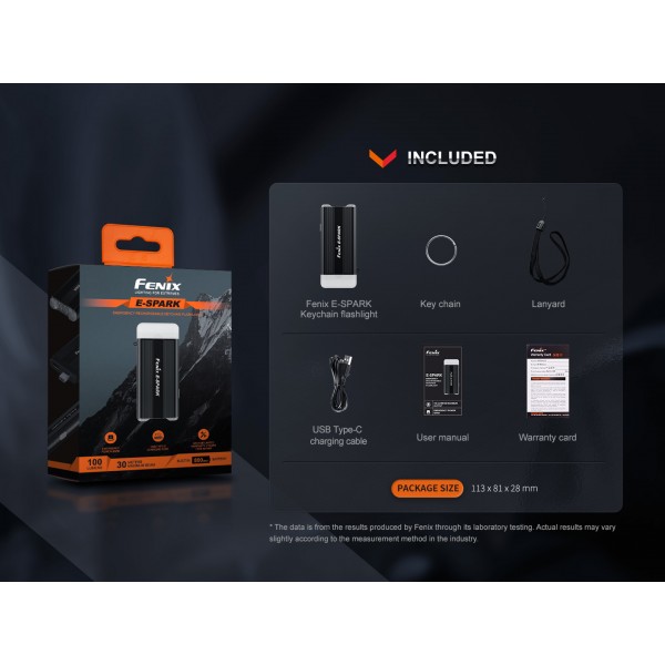 Фонарик брелок Fenix ​​E-SPARK с функцией powerbank