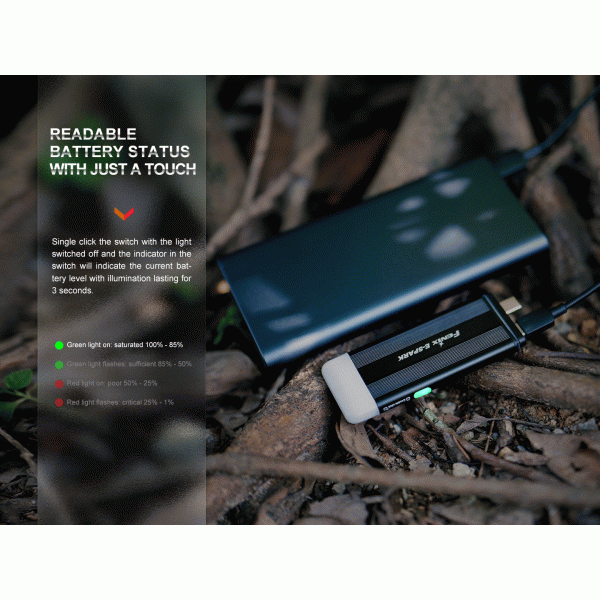 Ліхтарик брелок Fenix E-SPARK з функцією powerbank