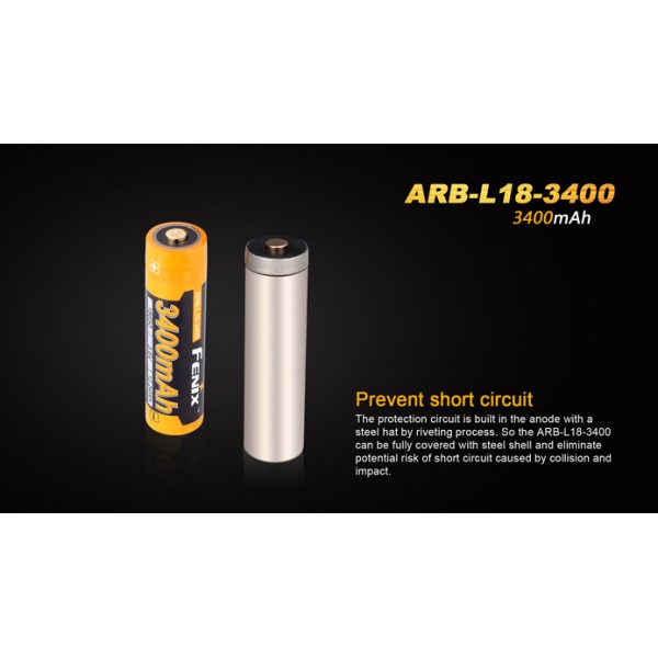 Аккумулятор 18650 3400 mAh Fenix ​​ARB-L18, защищенный
