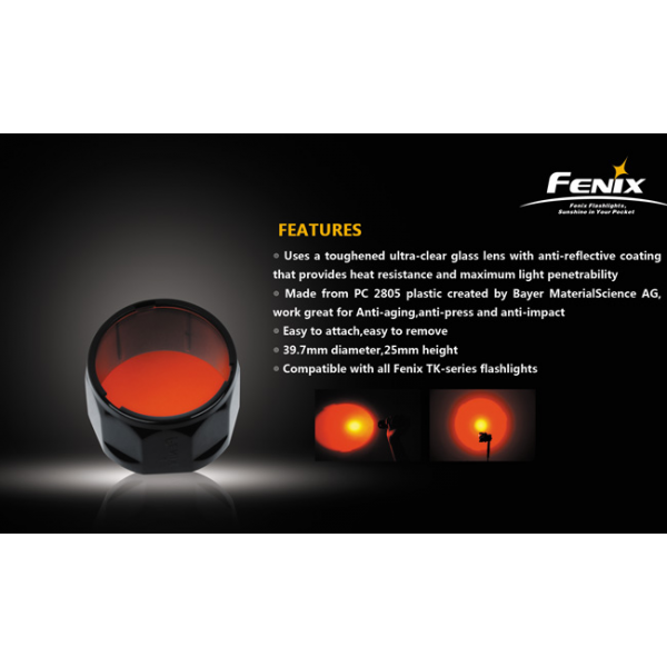 Фільтр TK Fenix AOF-M червоний 34 мм