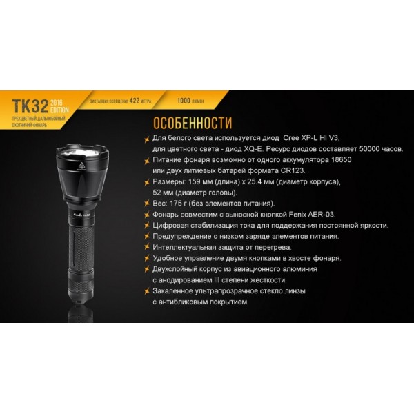 Тактичний ліхтар Fenix TK32