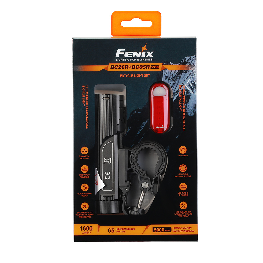 Комплект велофара Fenix ​​BC26R+BC05RV20