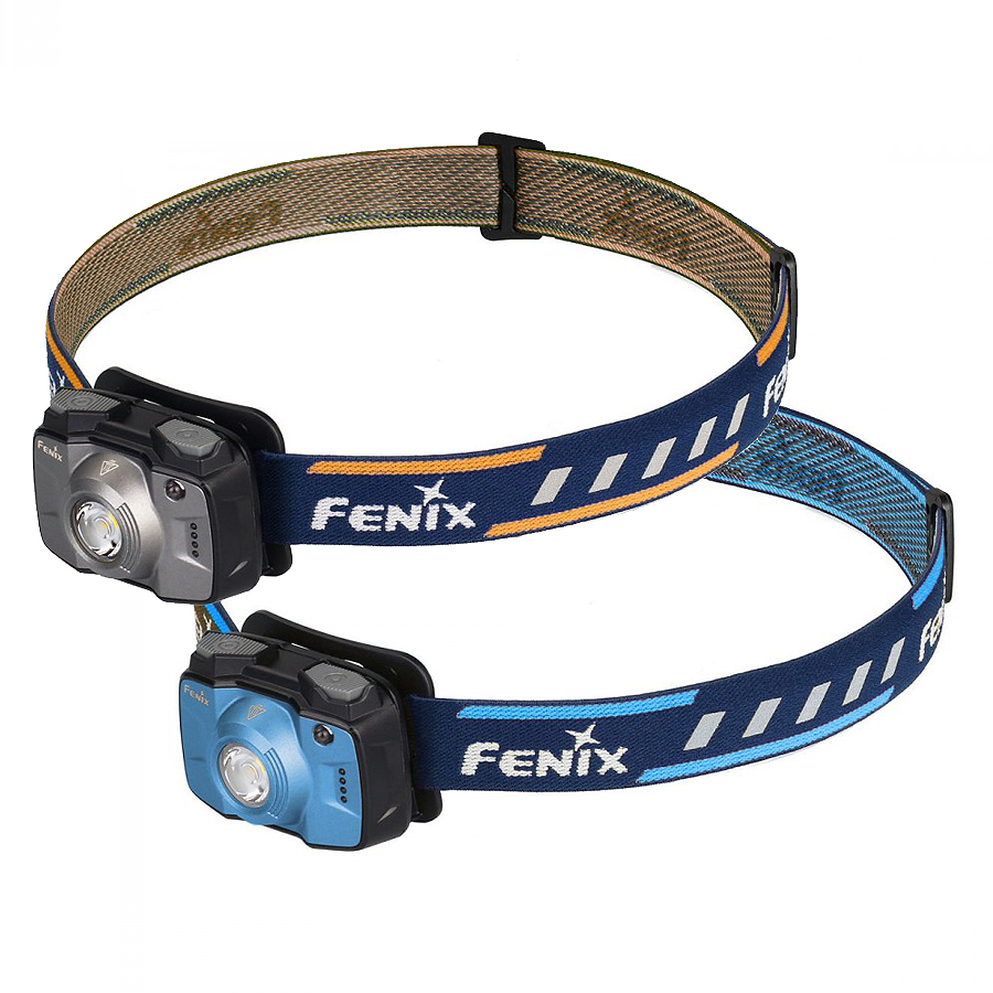 Налобний ліхтар Fenix HL32R (сірий, синій) + акумулятор, кабель